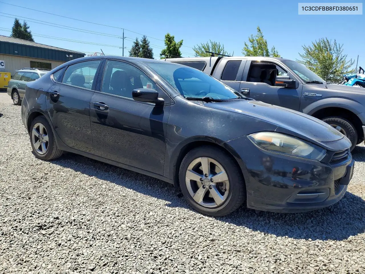 2015 Dodge Dart Sxt VIN: 1C3CDFBB8FD380651 Lot: 59598716