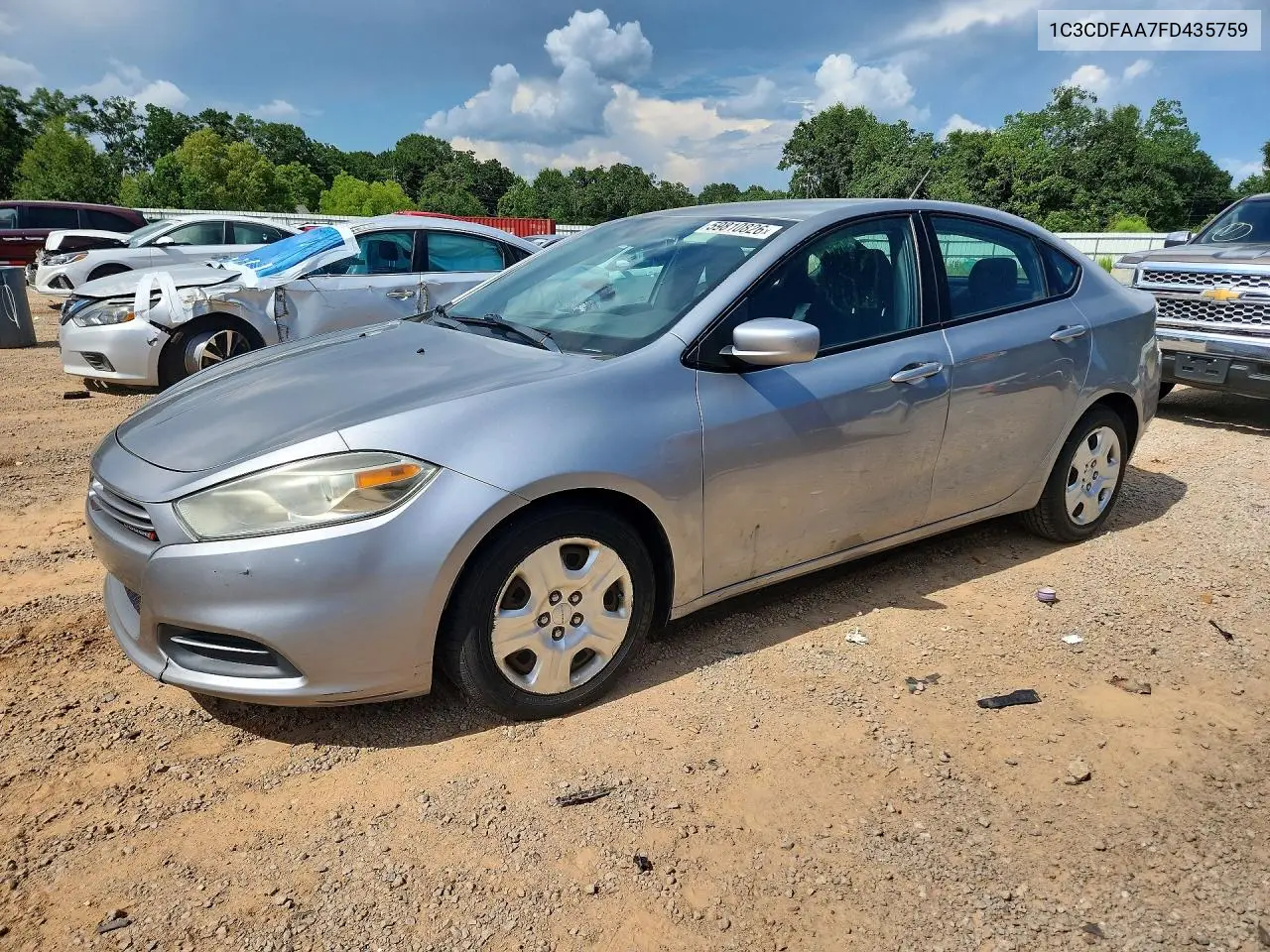 2015 Dodge Dart Se VIN: 1C3CDFAA7FD435759 Lot: 59810826