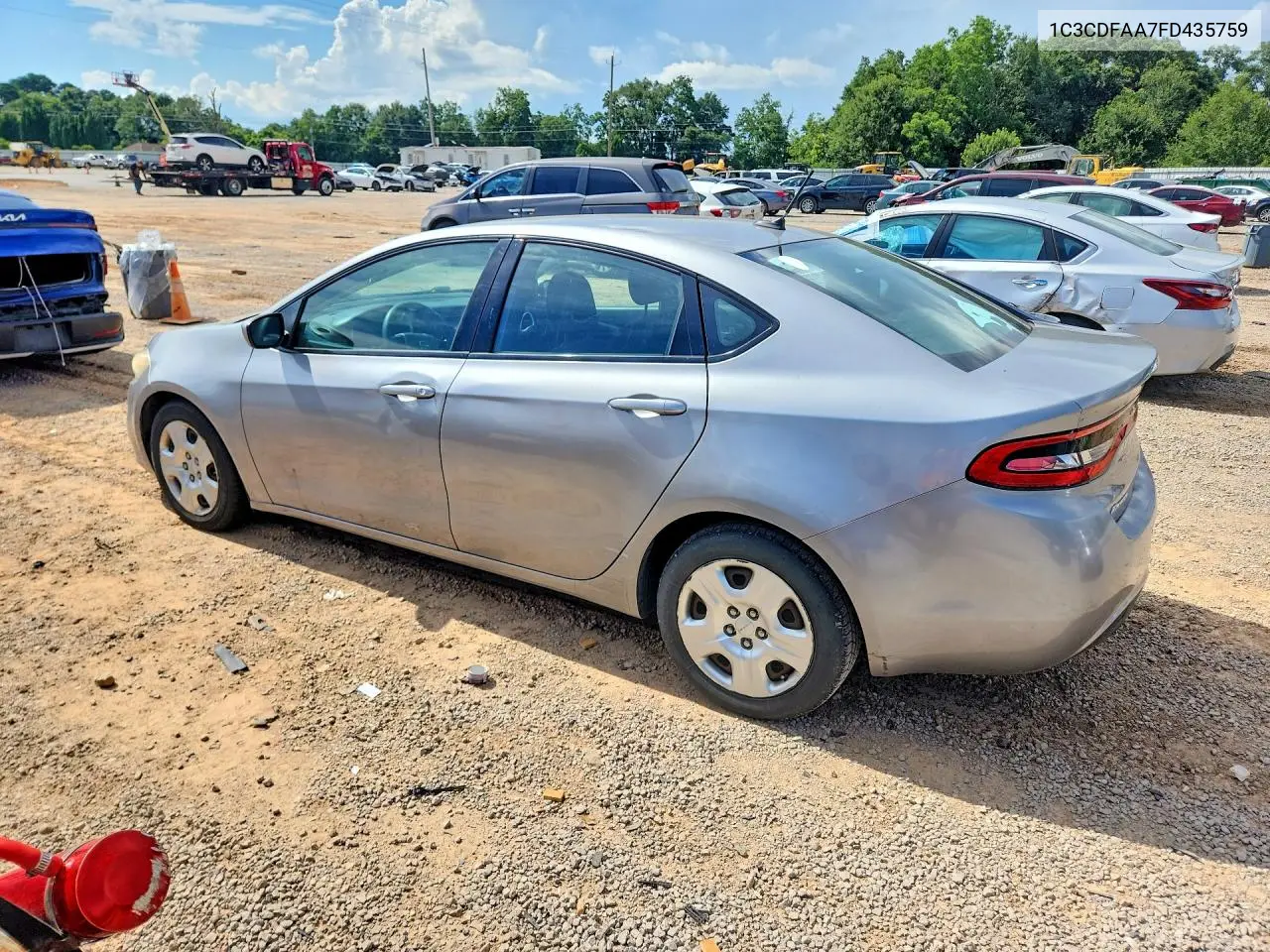 2015 Dodge Dart Se VIN: 1C3CDFAA7FD435759 Lot: 59810826
