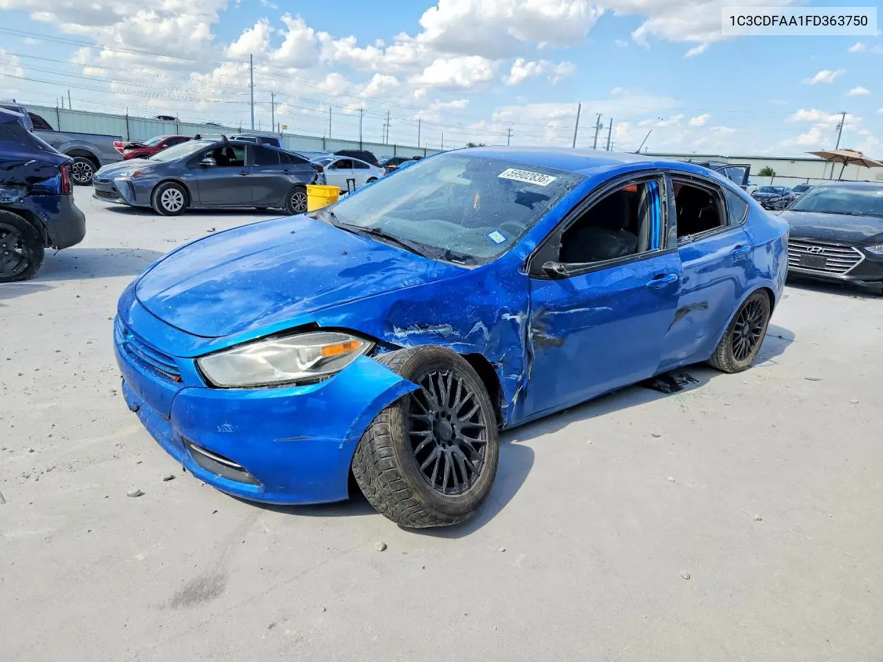2015 Dodge Dart Se VIN: 1C3CDFAA1FD363750 Lot: 59902836
