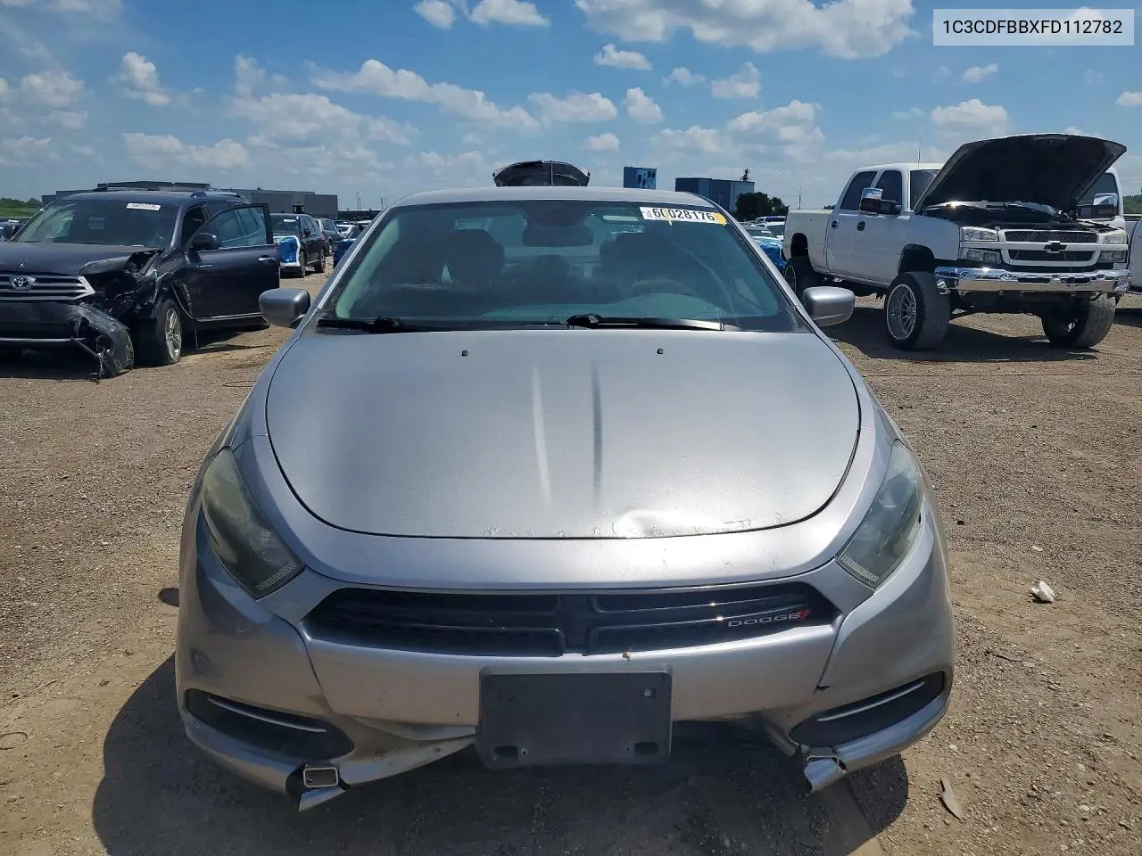 2015 Dodge Dart Sxt VIN: 1C3CDFBBXFD112782 Lot: 60028176