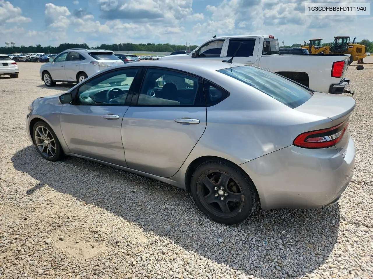 2015 Dodge Dart Sxt VIN: 1C3CDFBB8FD111940 Lot: 60368366