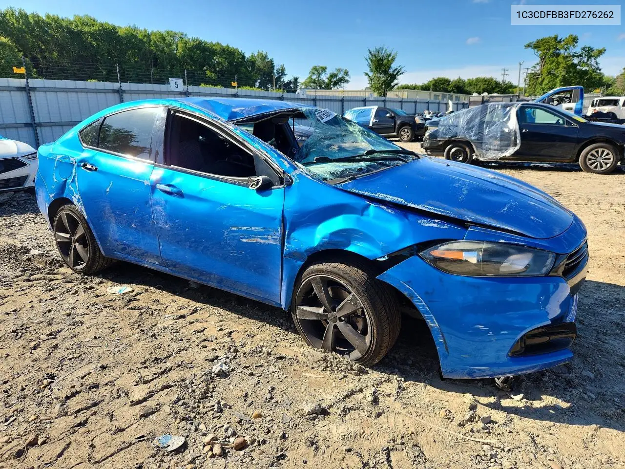 2015 Dodge Dart Sxt VIN: 1C3CDFBB3FD276262 Lot: 60765866
