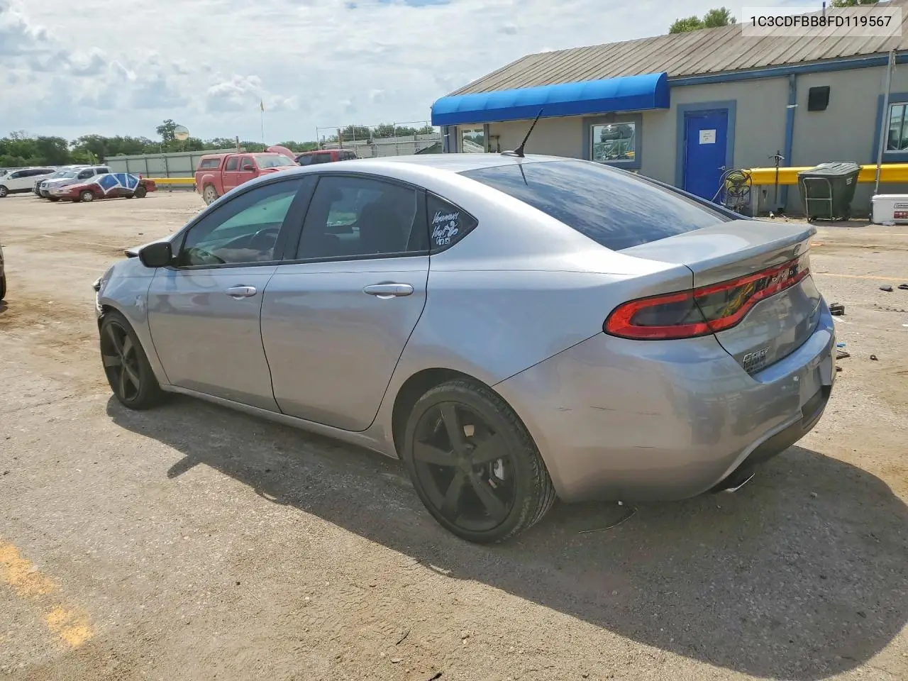 2015 Dodge Dart Sxt VIN: 1C3CDFBB8FD119567 Lot: 60900156