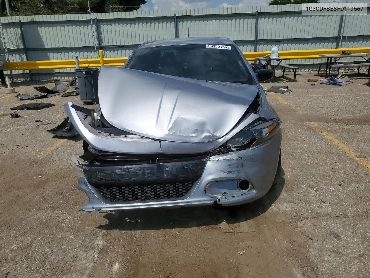 2015 Dodge Dart Sxt VIN: 1C3CDFBB8FD119567 Lot: 60900156