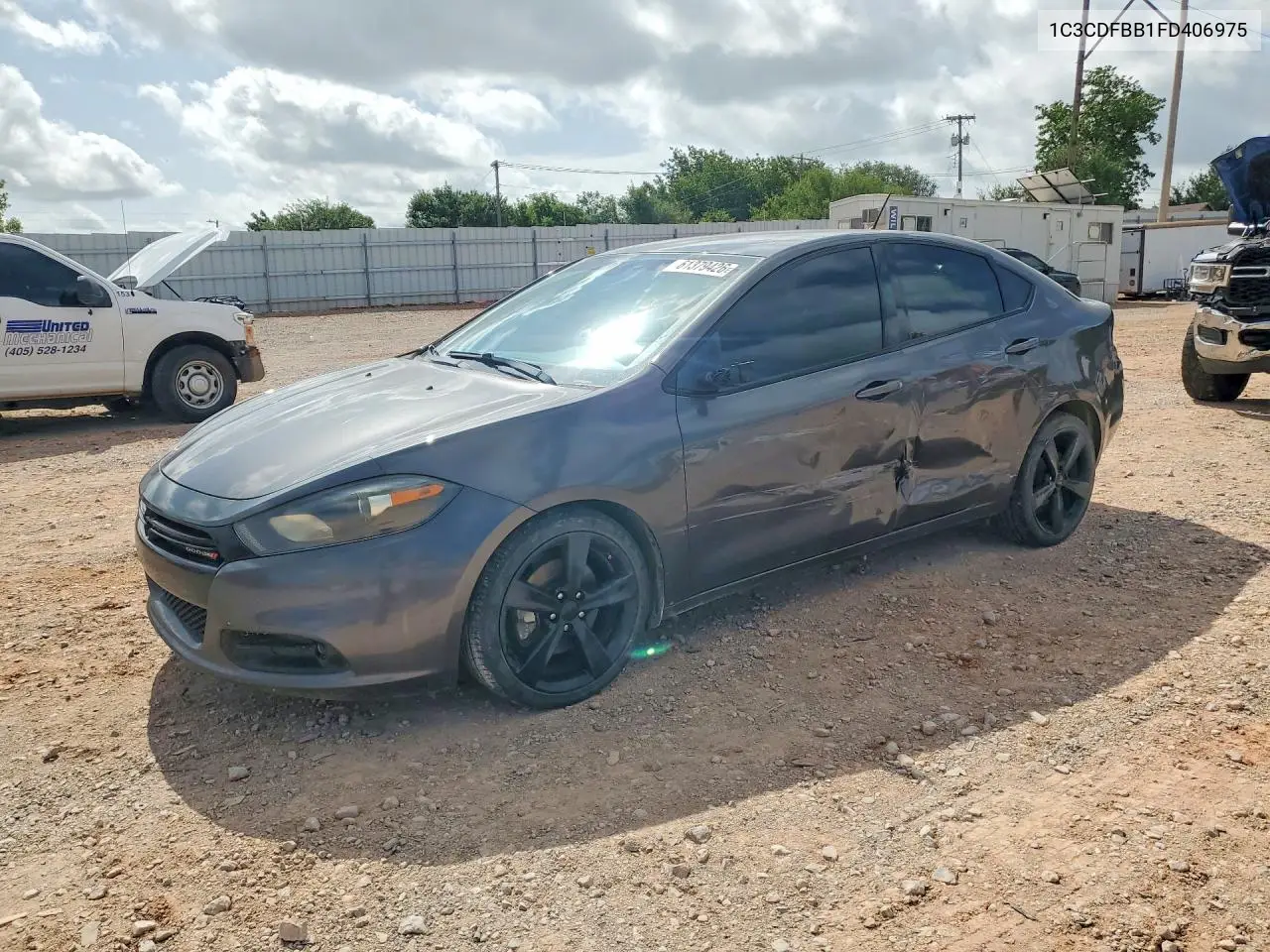 2015 Dodge Dart Sxt VIN: 1C3CDFBB1FD406975 Lot: 61379426