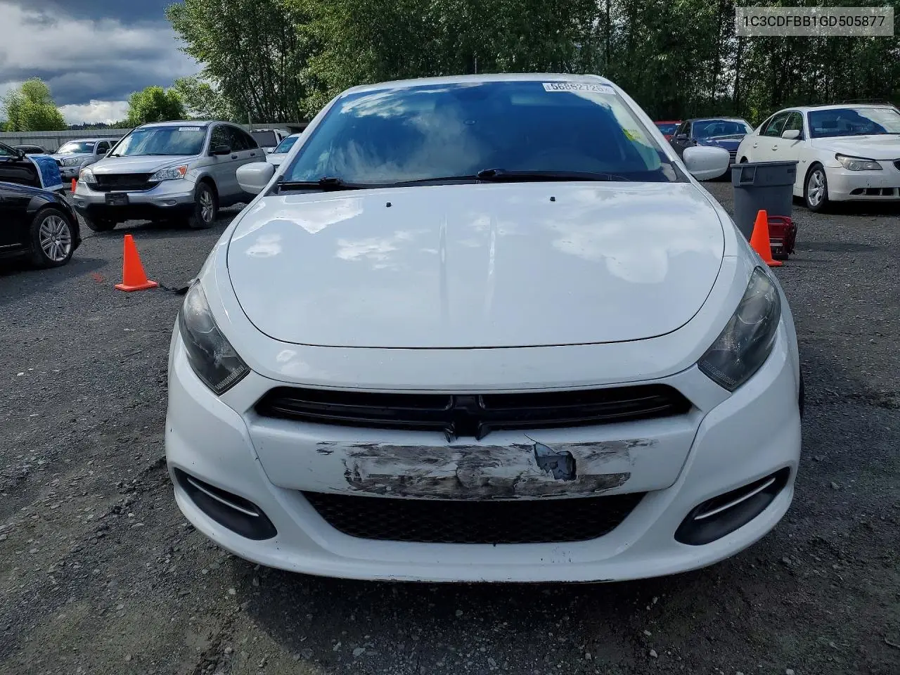2016 Dodge Dart Sxt VIN: 1C3CDFBB1GD505877 Lot: 56862726