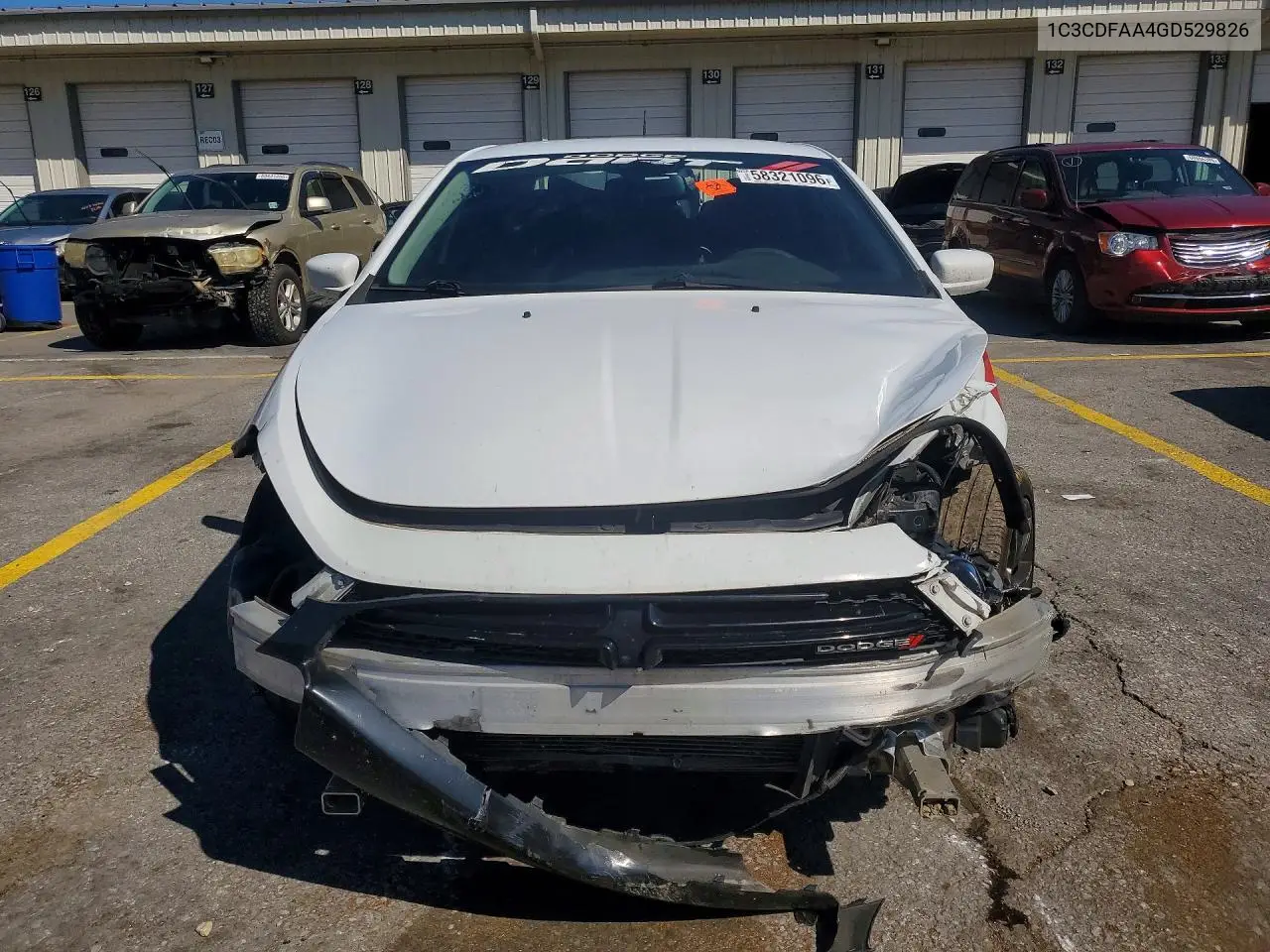 2016 Dodge Dart Se VIN: 1C3CDFAA4GD529826 Lot: 58321096