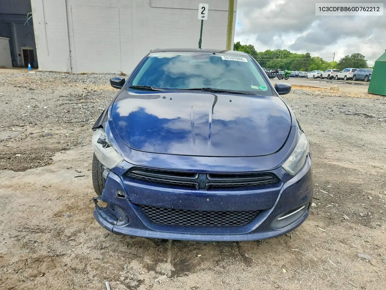 2016 Dodge Dart Sxt VIN: 1C3CDFBB6GD762212 Lot: 58389986