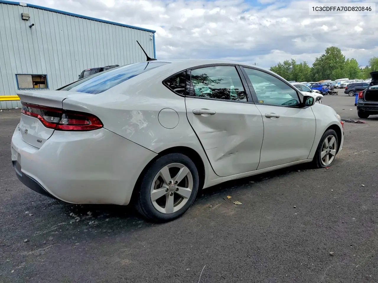 2016 Dodge Dart Sxt Sport VIN: 1C3CDFFA7GD820846 Lot: 58909516