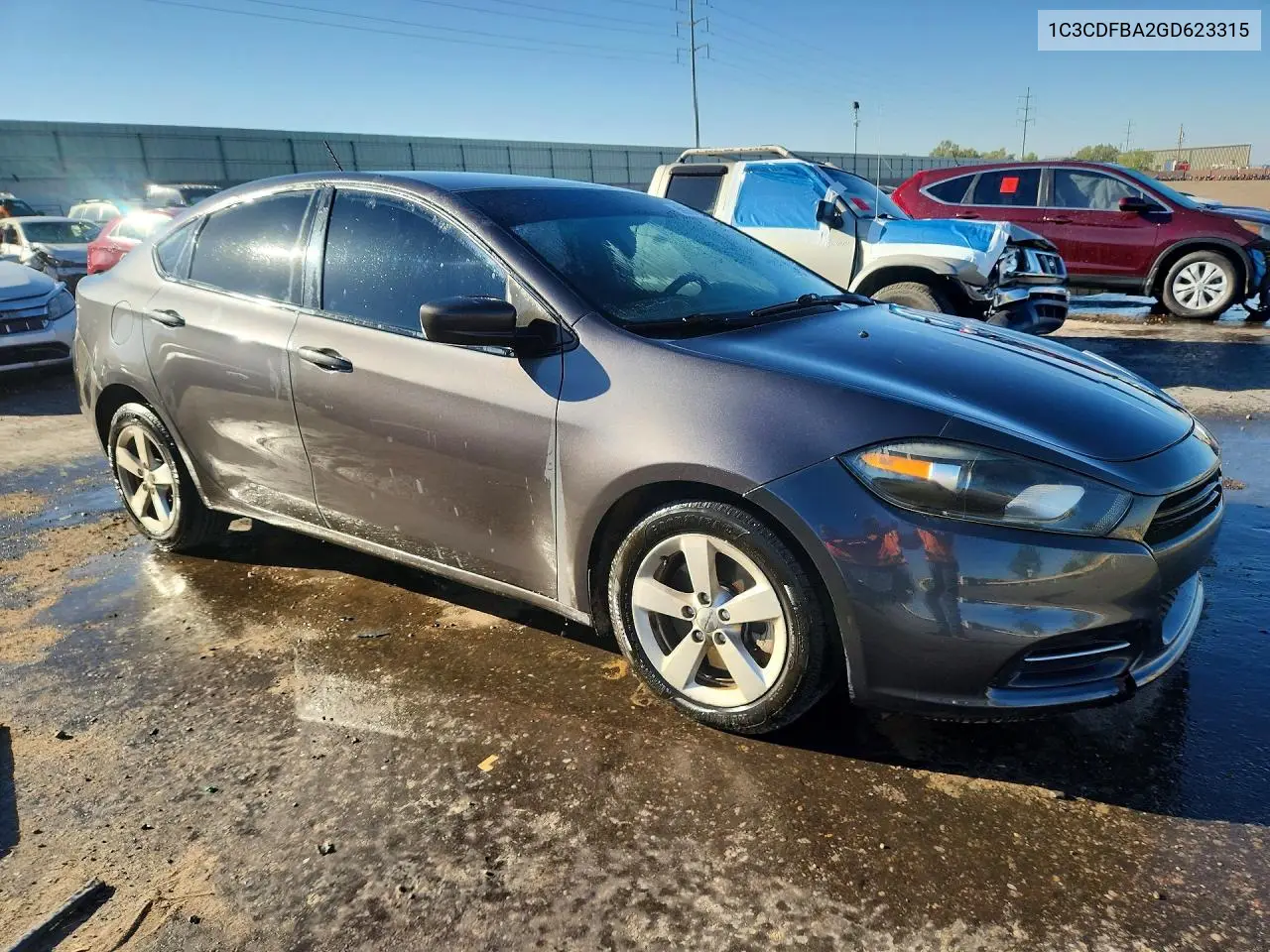 2016 Dodge Dart Sxt VIN: 1C3CDFBA2GD623315 Lot: 59707906