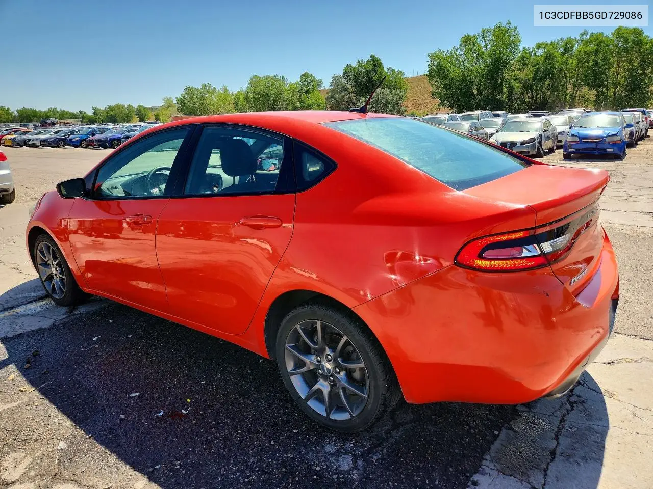 2016 Dodge Dart Sxt VIN: 1C3CDFBB5GD729086 Lot: 60183036