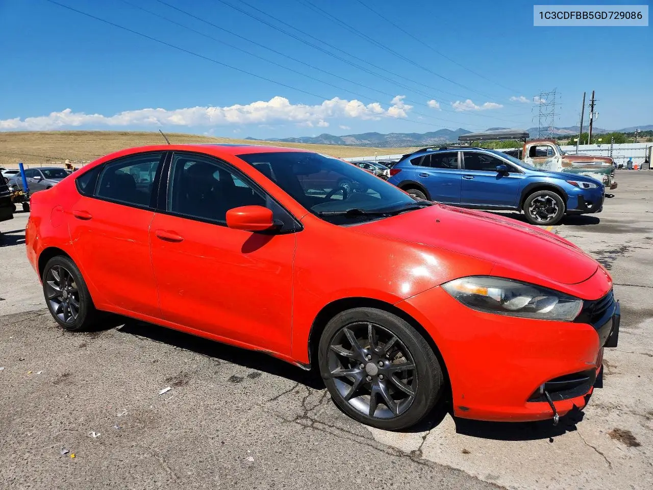 2016 Dodge Dart Sxt VIN: 1C3CDFBB5GD729086 Lot: 60183036