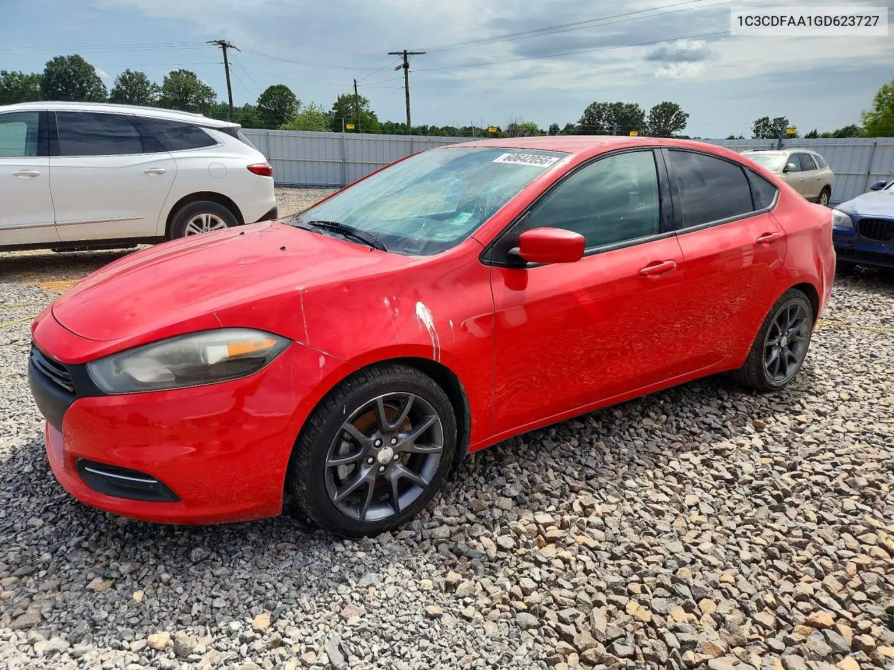 2016 Dodge Dart Se VIN: 1C3CDFAA1GD623727 Lot: 60642056