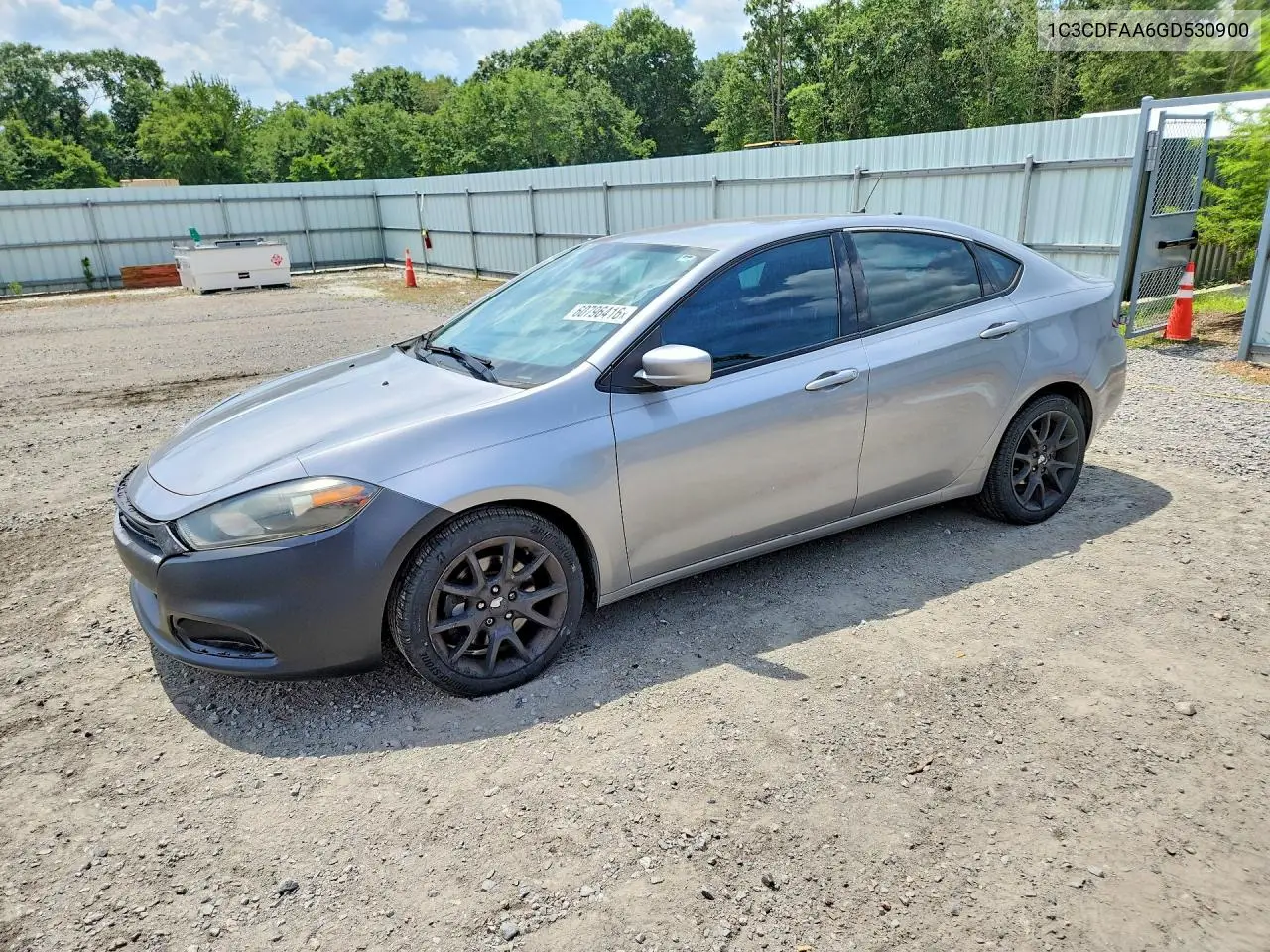 2016 Dodge Dart Se VIN: 1C3CDFAA6GD530900 Lot: 60796416