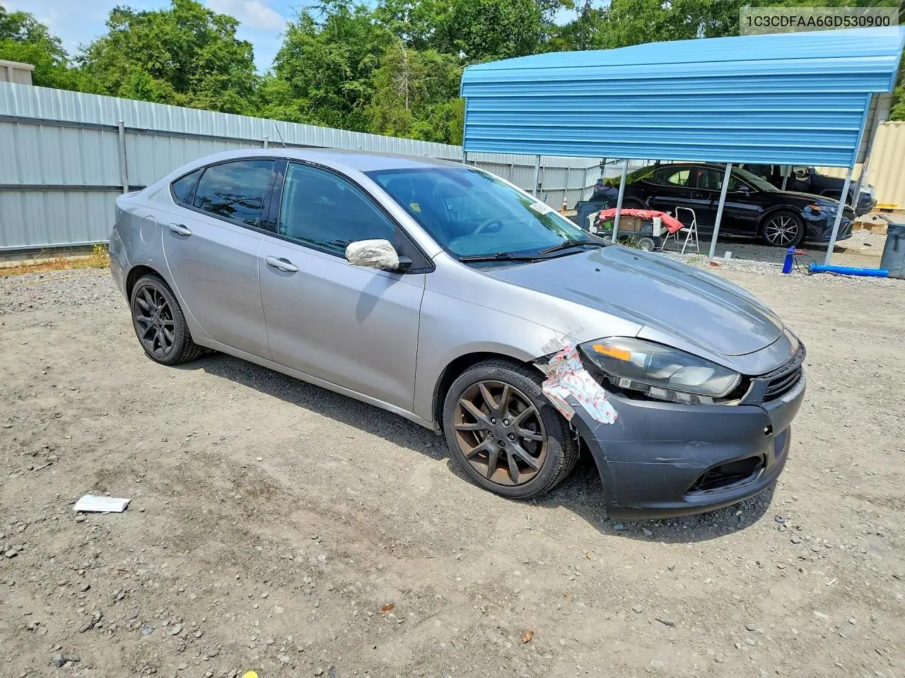 2016 Dodge Dart Se VIN: 1C3CDFAA6GD530900 Lot: 60796416