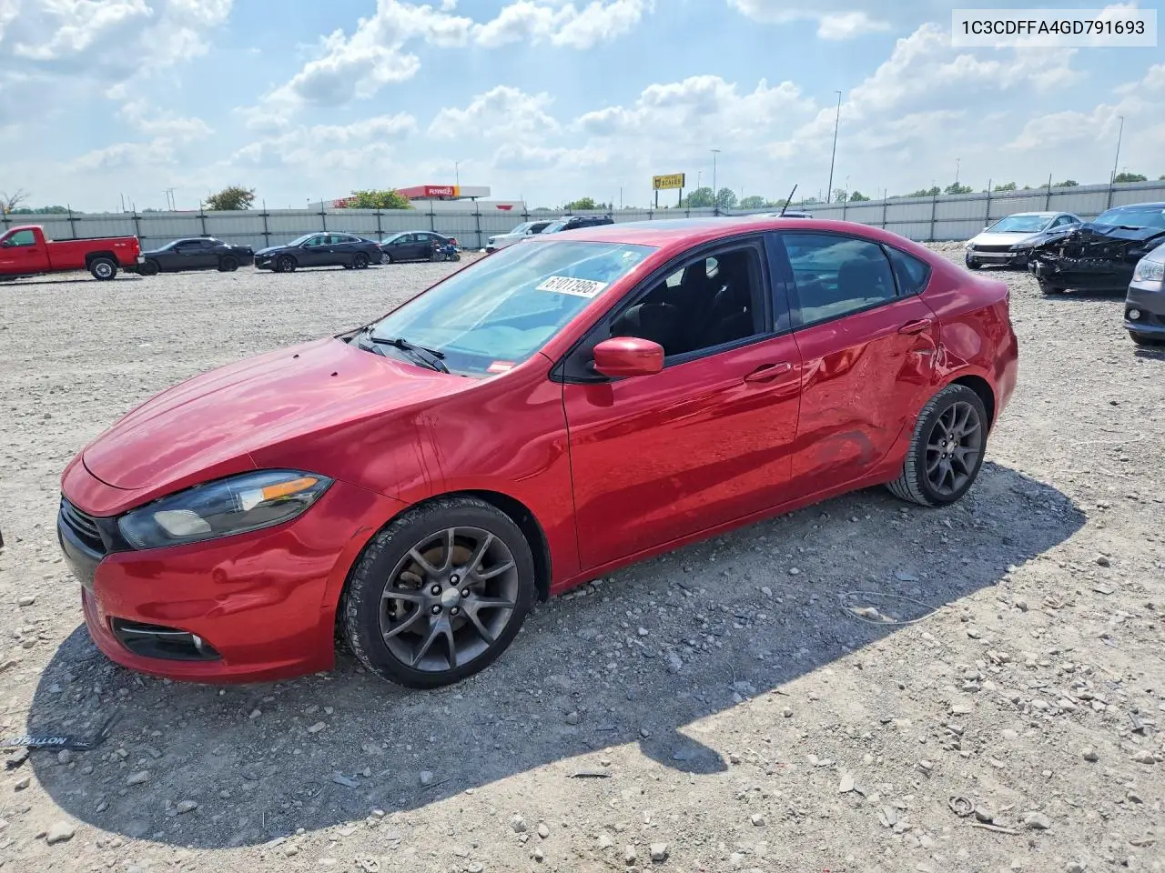 2016 Dodge Dart Sxt Sport VIN: 1C3CDFFA4GD791693 Lot: 61017996