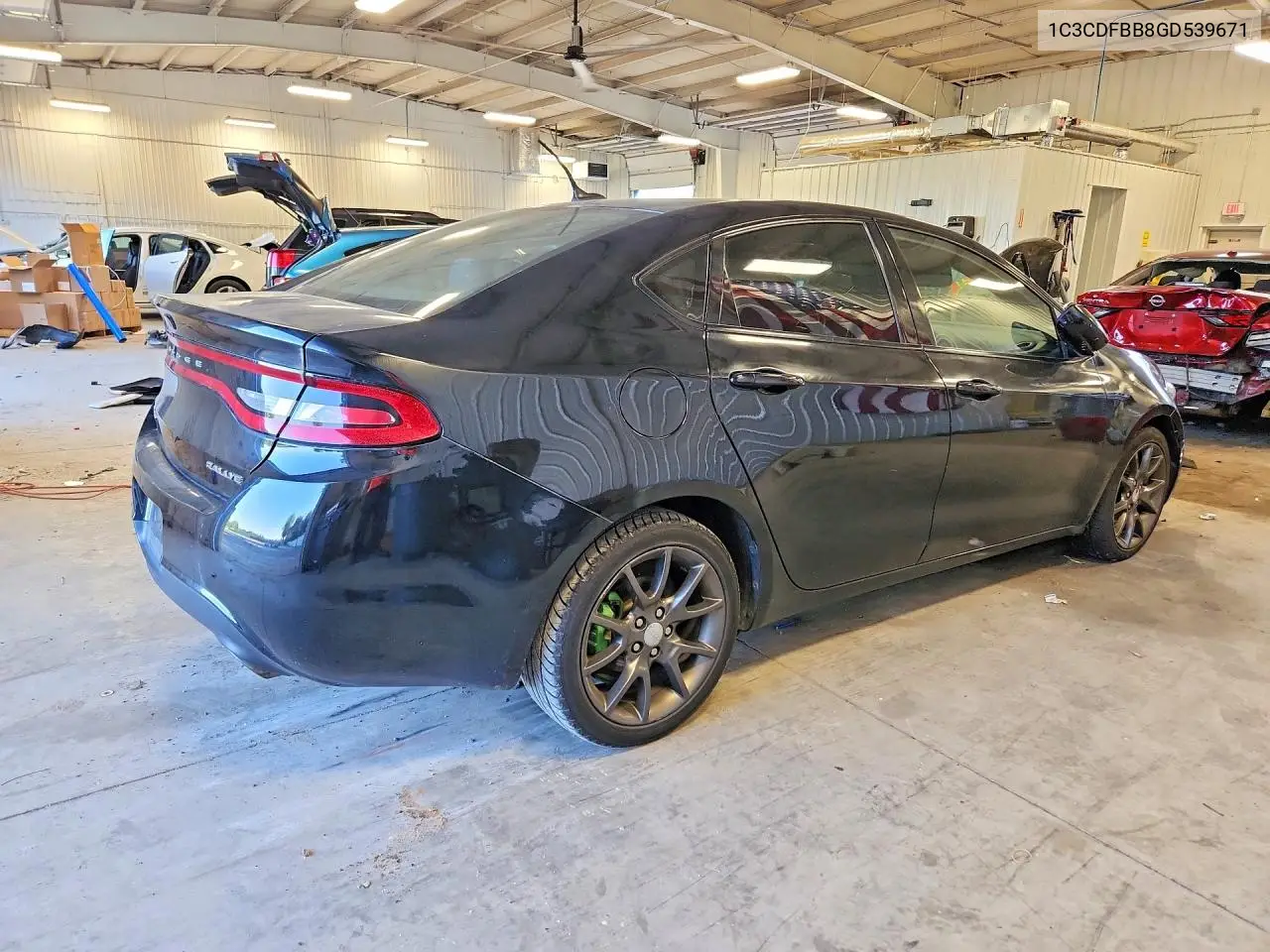 2016 Dodge Dart Sxt VIN: 1C3CDFBB8GD539671 Lot: 61091656