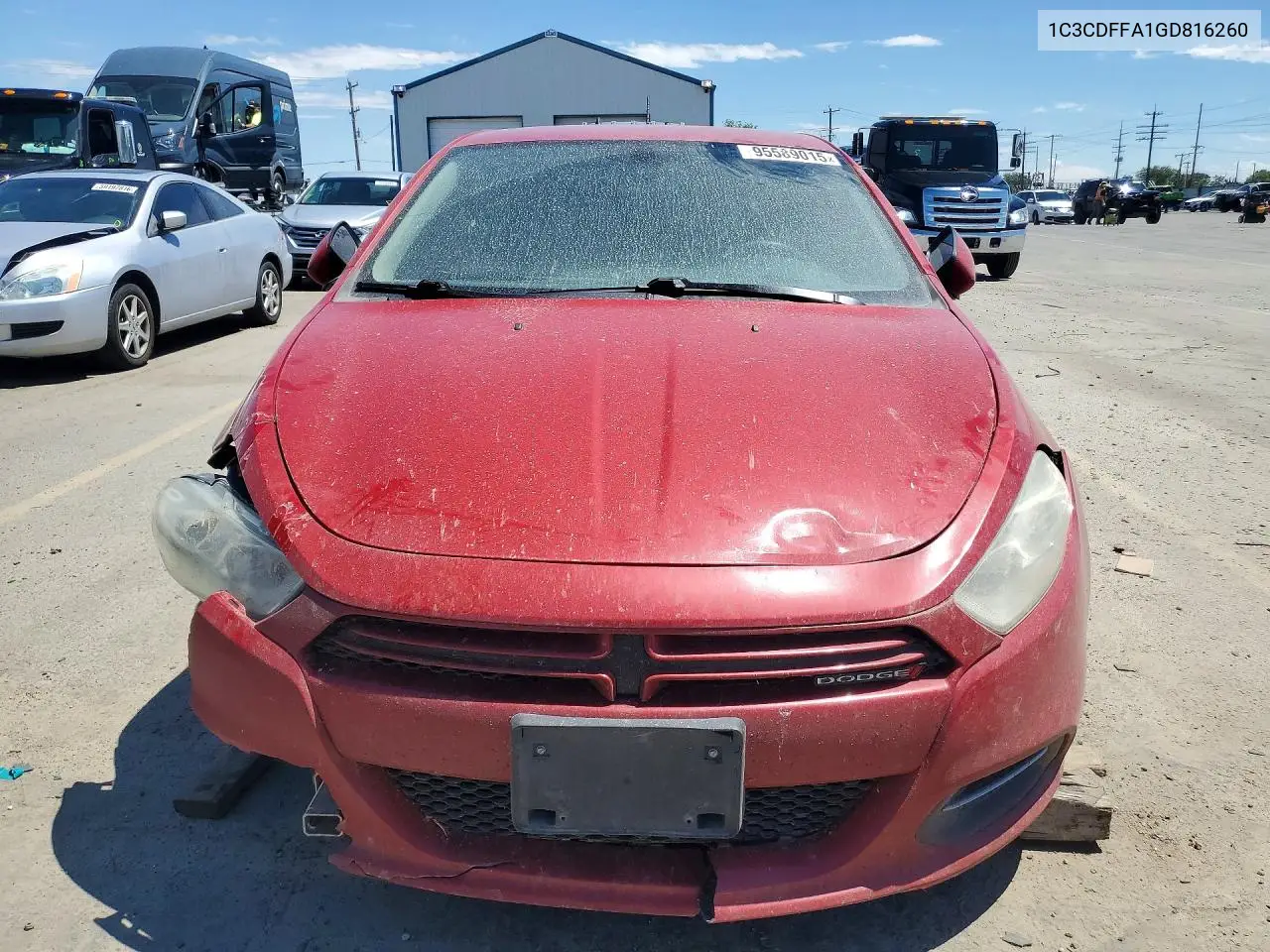 2016 Dodge Dart Sxt Sport VIN: 1C3CDFFA1GD816260 Lot: 95589015