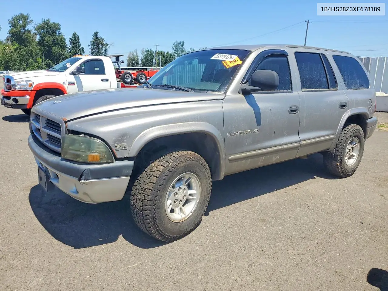 1999 Dodge Durango VIN: 1B4HS28Z3XF678189 Lot: 59220126