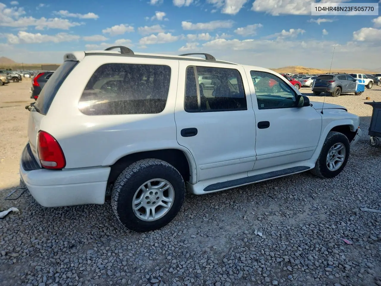 2003 Dodge Durango Slt VIN: 1D4HR48N23F505770 Lot: 59373266
