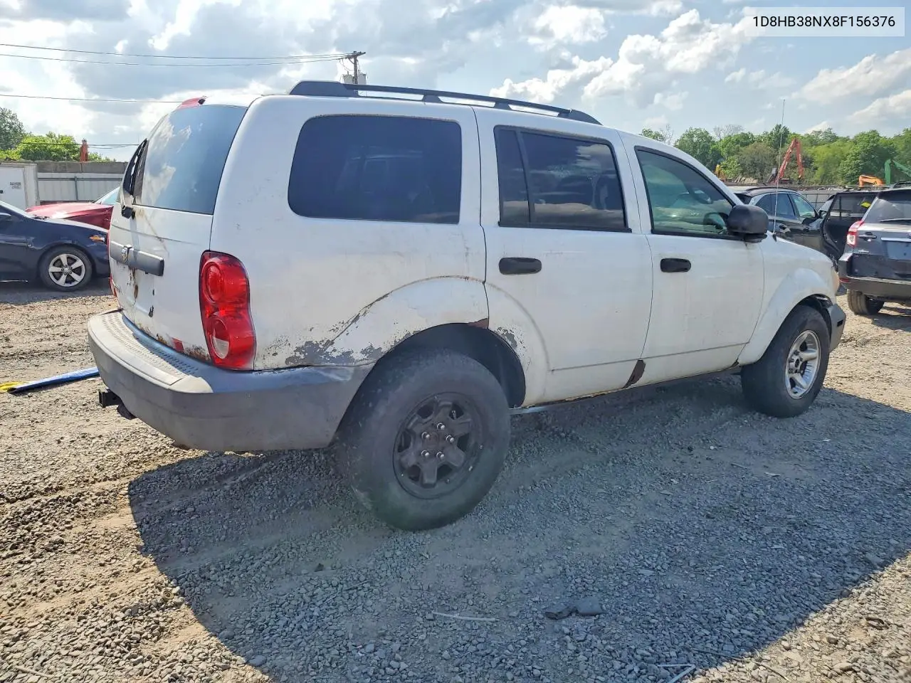 2008 Dodge Durango Sxt VIN: 1D8HB38NX8F156376 Lot: 53851916