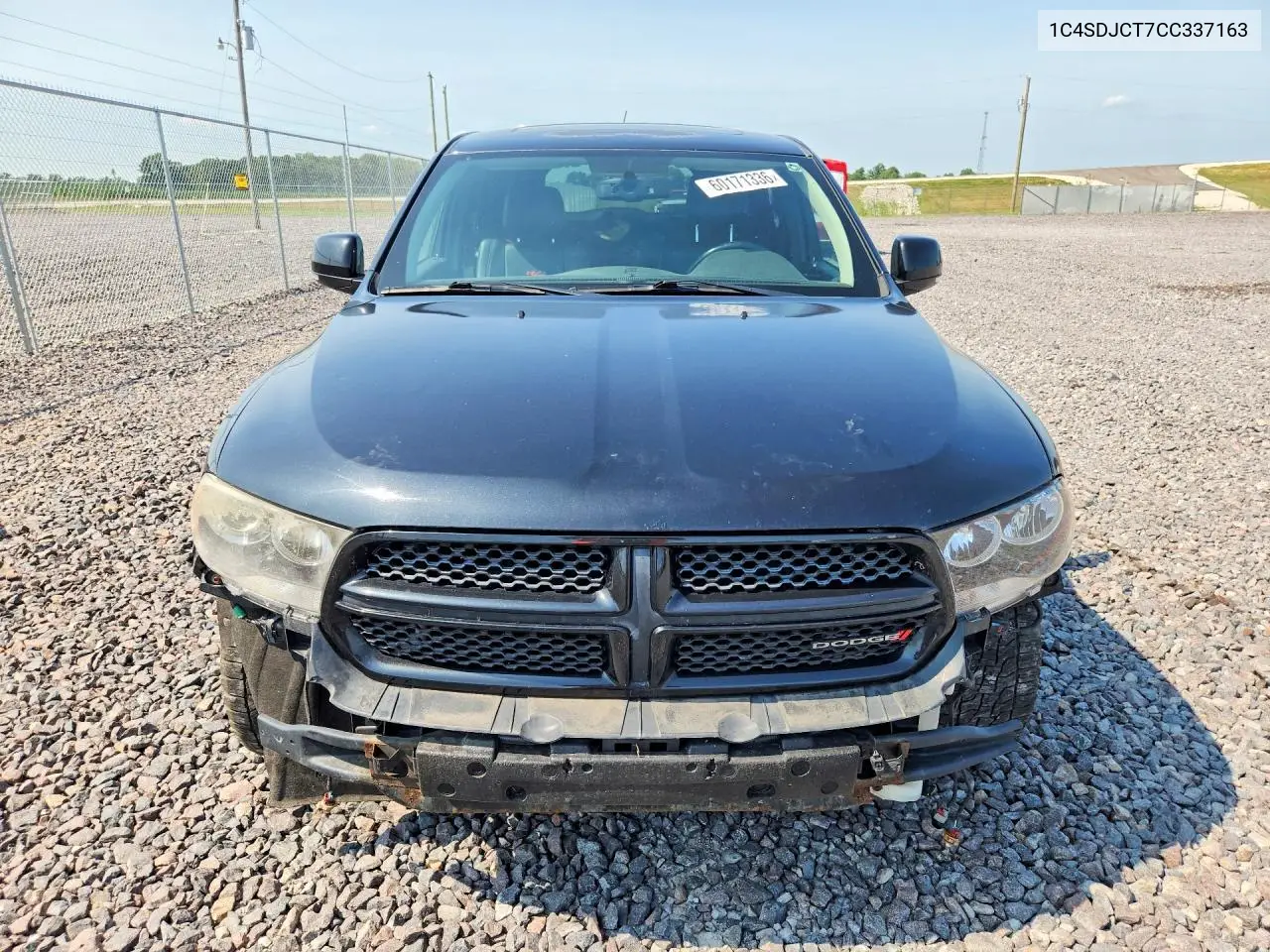 2012 Dodge Durango R/T VIN: 1C4SDJCT7CC337163 Lot: 60171336
