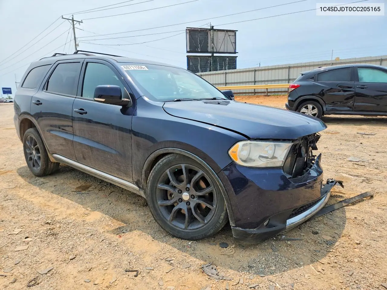 2012 Dodge Durango Crew VIN: 1C4SDJDT0CC205165 Lot: 60711556