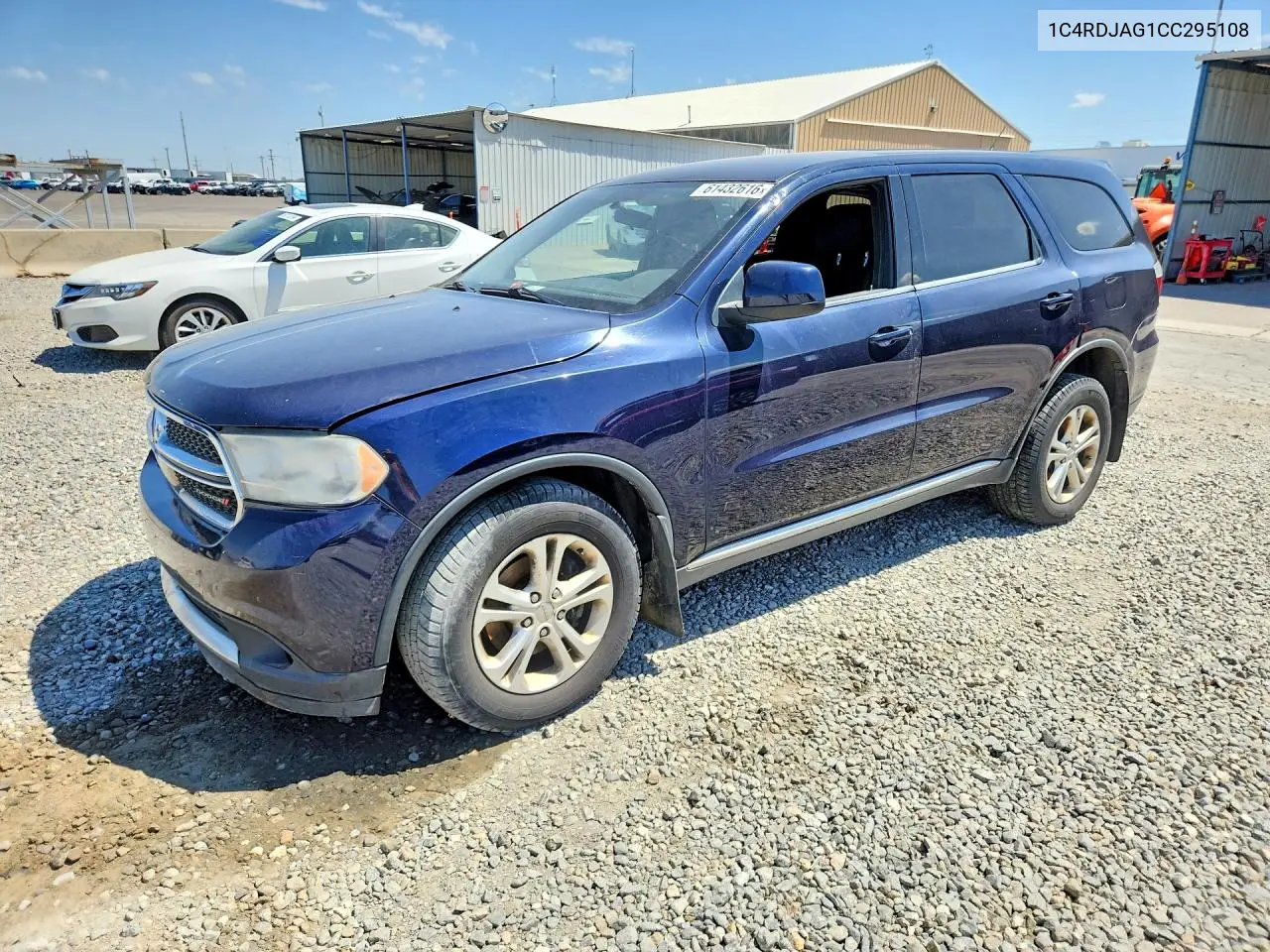 2012 Dodge Durango Sxt VIN: 1C4RDJAG1CC295108 Lot: 61432616
