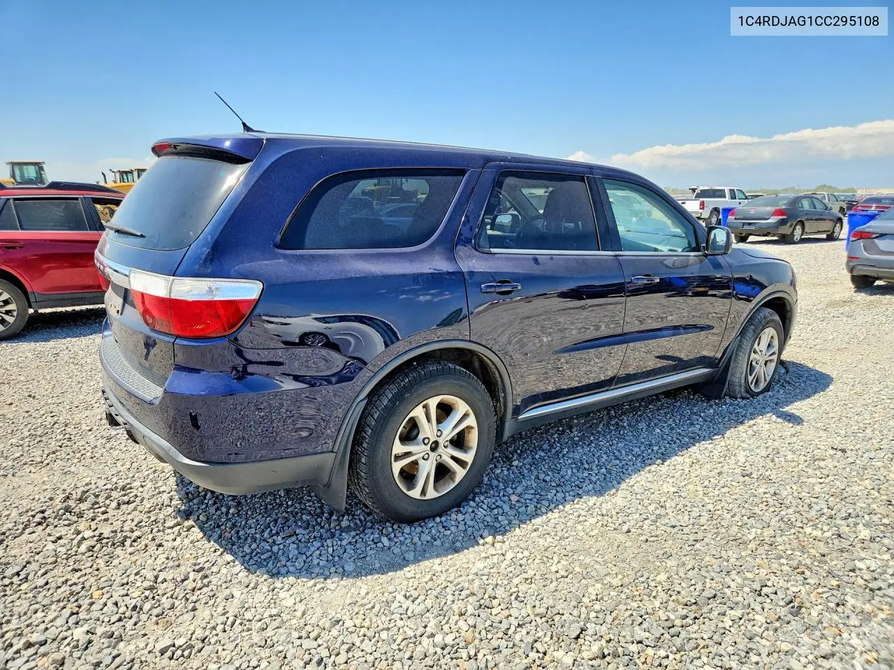 2012 Dodge Durango Sxt VIN: 1C4RDJAG1CC295108 Lot: 61432616