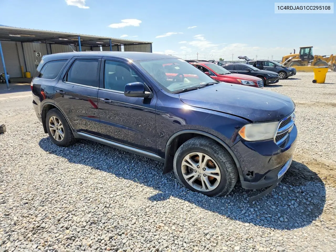 2012 Dodge Durango Sxt VIN: 1C4RDJAG1CC295108 Lot: 61432616