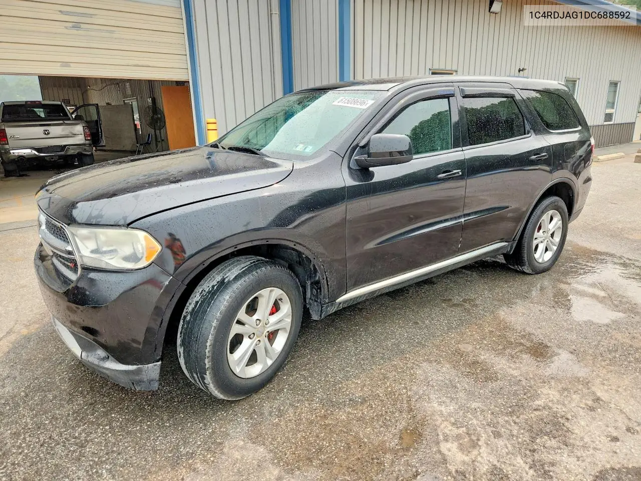 2013 Dodge Durango Sxt VIN: 1C4RDJAG1DC688592 Lot: 61508696