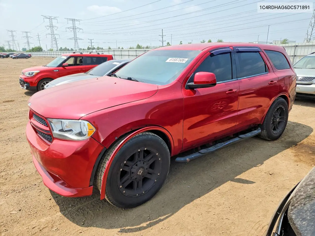 2013 Dodge Durango Sxt VIN: 1C4RDHAG6DC571891 Lot: 61587506
