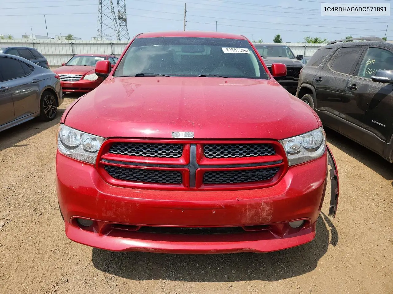 2013 Dodge Durango Sxt VIN: 1C4RDHAG6DC571891 Lot: 61587506