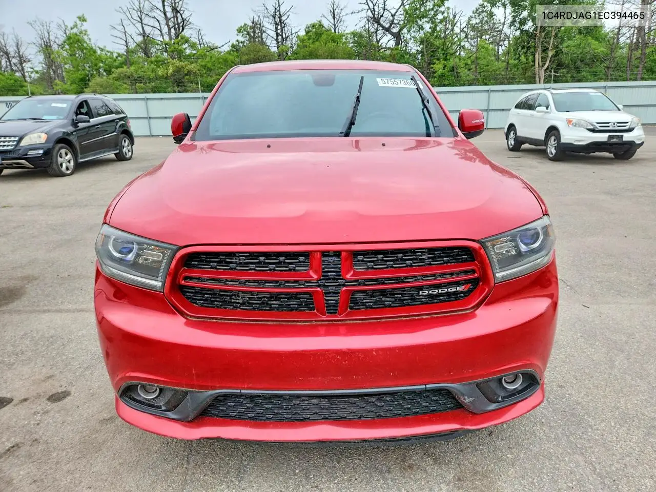 2014 Dodge Durango Sxt VIN: 1C4RDJAG1EC394465 Lot: 57557366