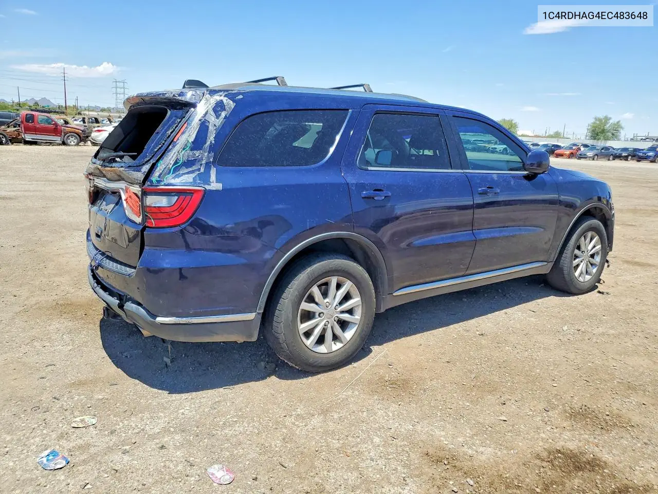 2014 Dodge Durango Sxt VIN: 1C4RDHAG4EC483648 Lot: 59120876
