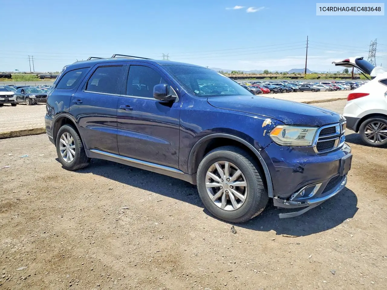 2014 Dodge Durango Sxt VIN: 1C4RDHAG4EC483648 Lot: 59120876