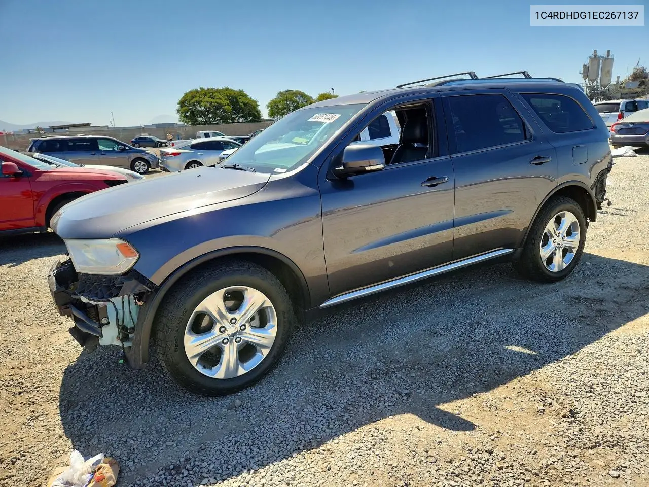 2014 Dodge Durango Limited VIN: 1C4RDHDG1EC267137 Lot: 60251446