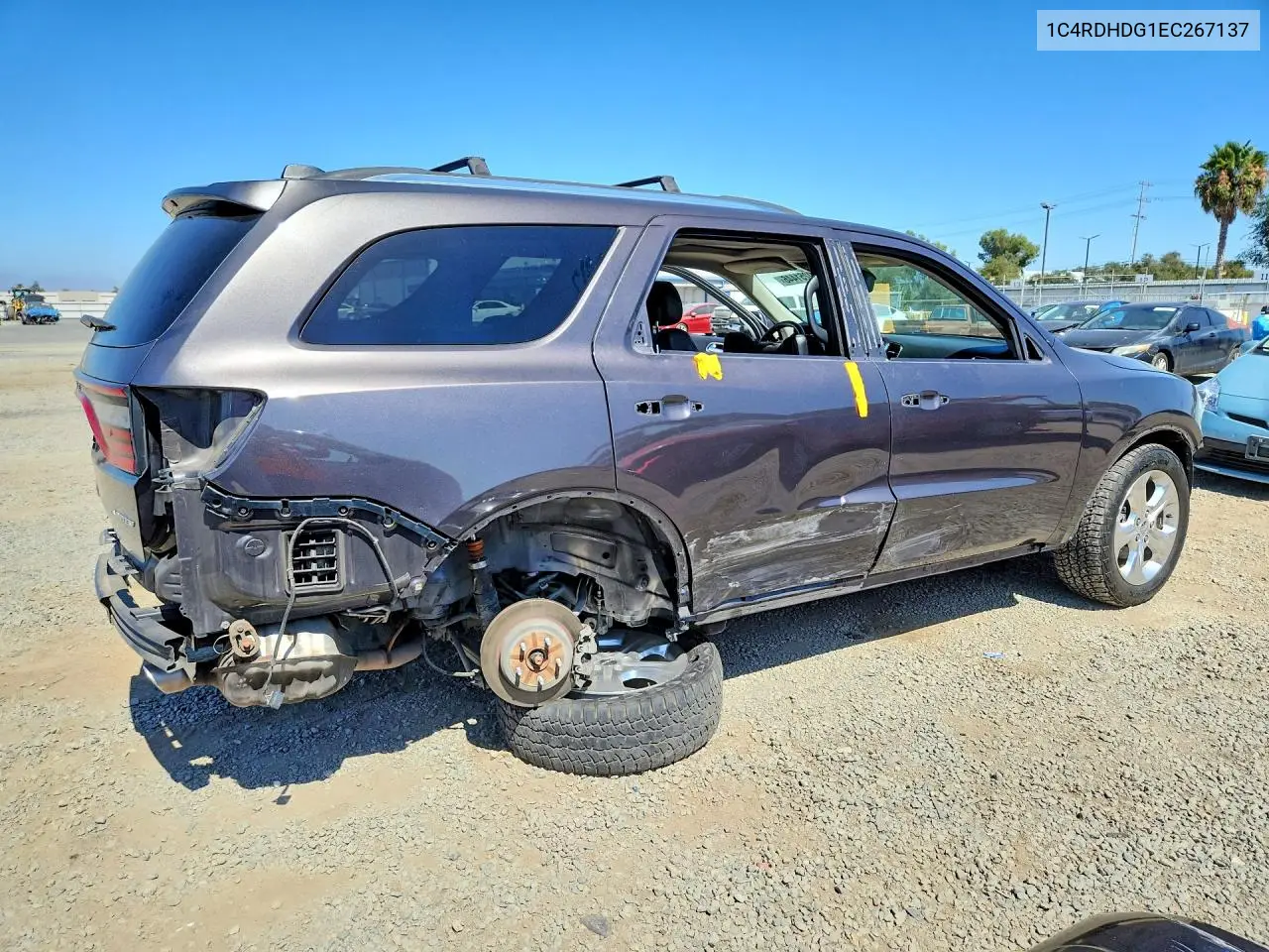 2014 Dodge Durango Limited VIN: 1C4RDHDG1EC267137 Lot: 60251446