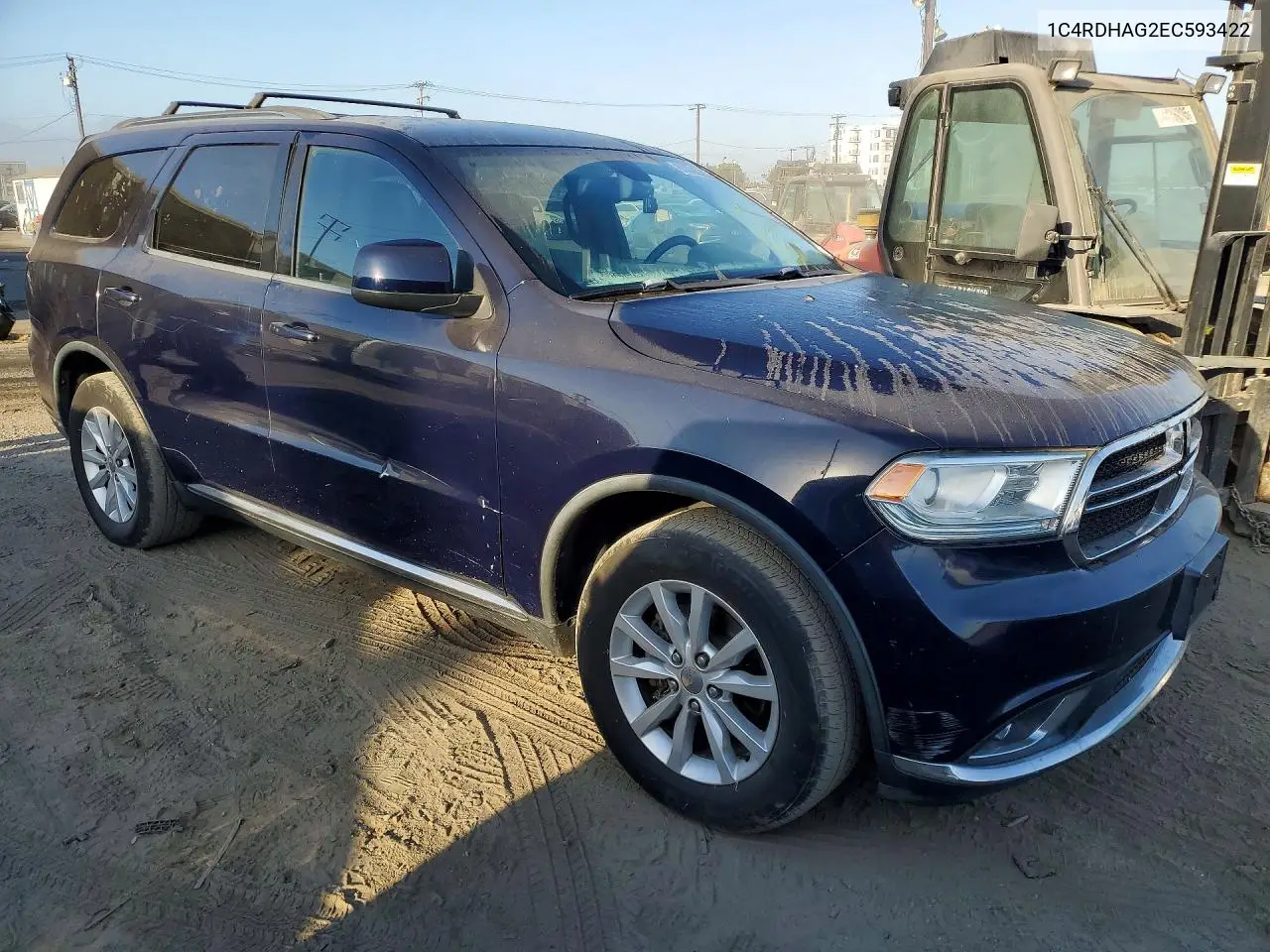 2014 Dodge Durango Sxt VIN: 1C4RDHAG2EC593422 Lot: 61061266