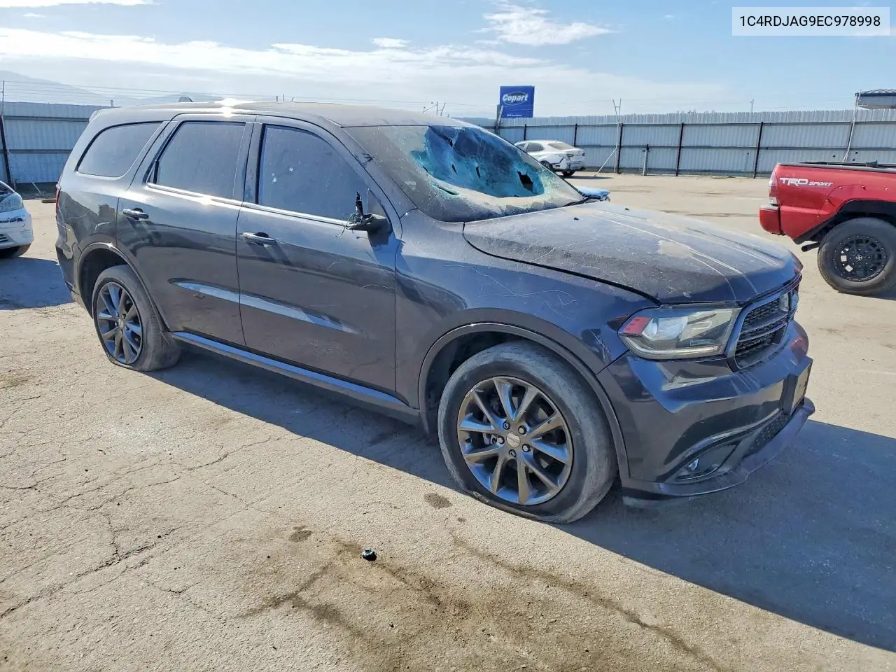 2014 Dodge Durango Sxt VIN: 1C4RDJAG9EC978998 Lot: 61810856
