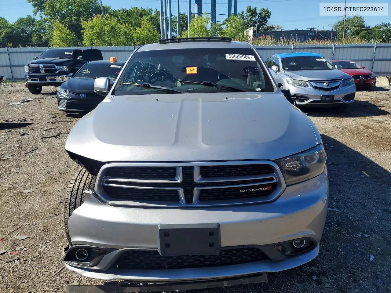 2015 Dodge Durango R/T VIN: 1C4SDJCT8FC223614 Lot: 58006906