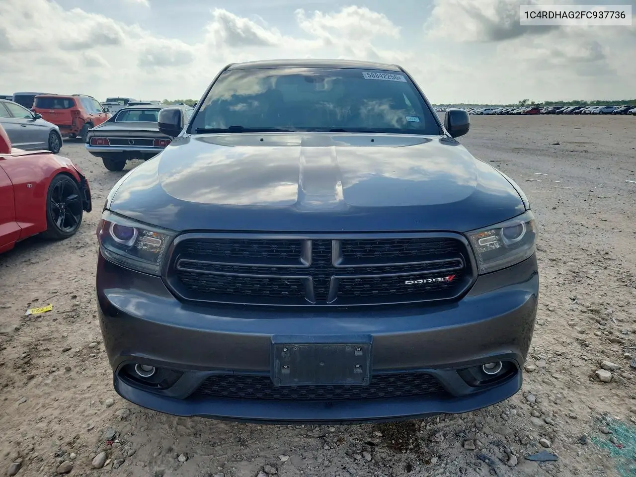 2015 Dodge Durango Sxt VIN: 1C4RDHAG2FC937736 Lot: 58842256