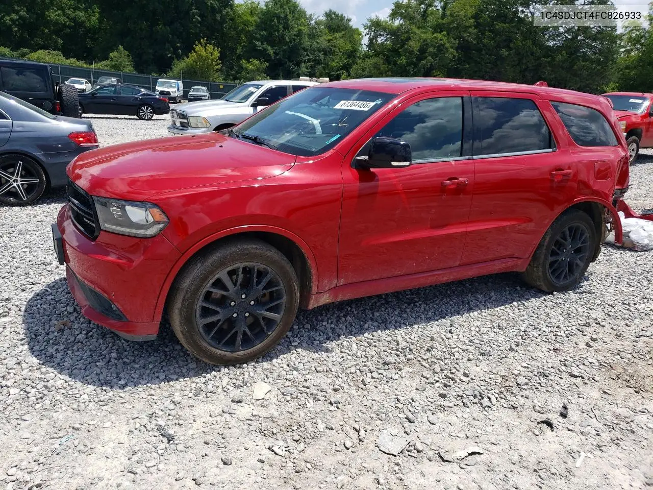 2015 Dodge Durango R/T VIN: 1C4SDJCT4FC826933 Lot: 61364486