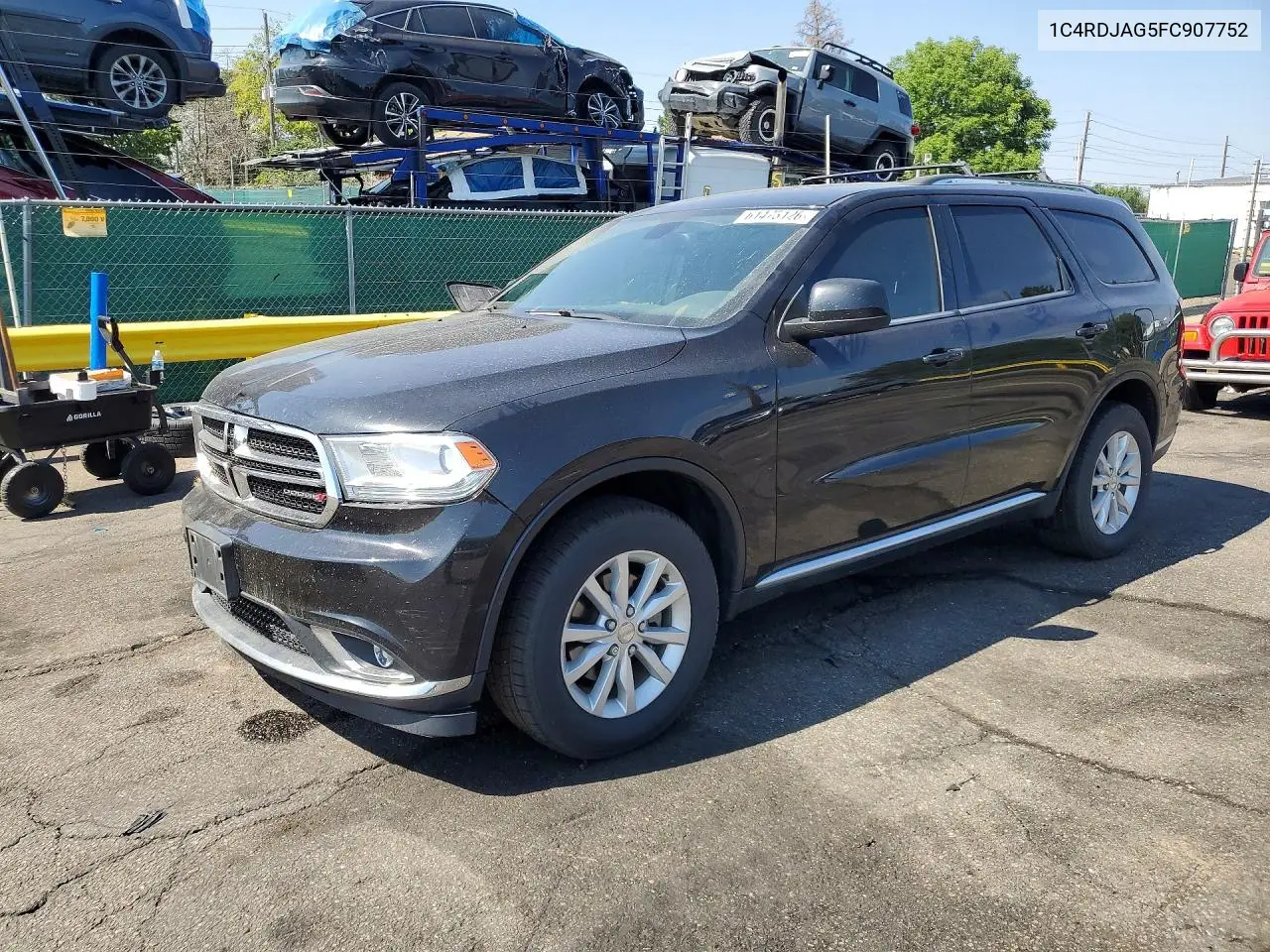2015 Dodge Durango Sxt VIN: 1C4RDJAG5FC907752 Lot: 61473126