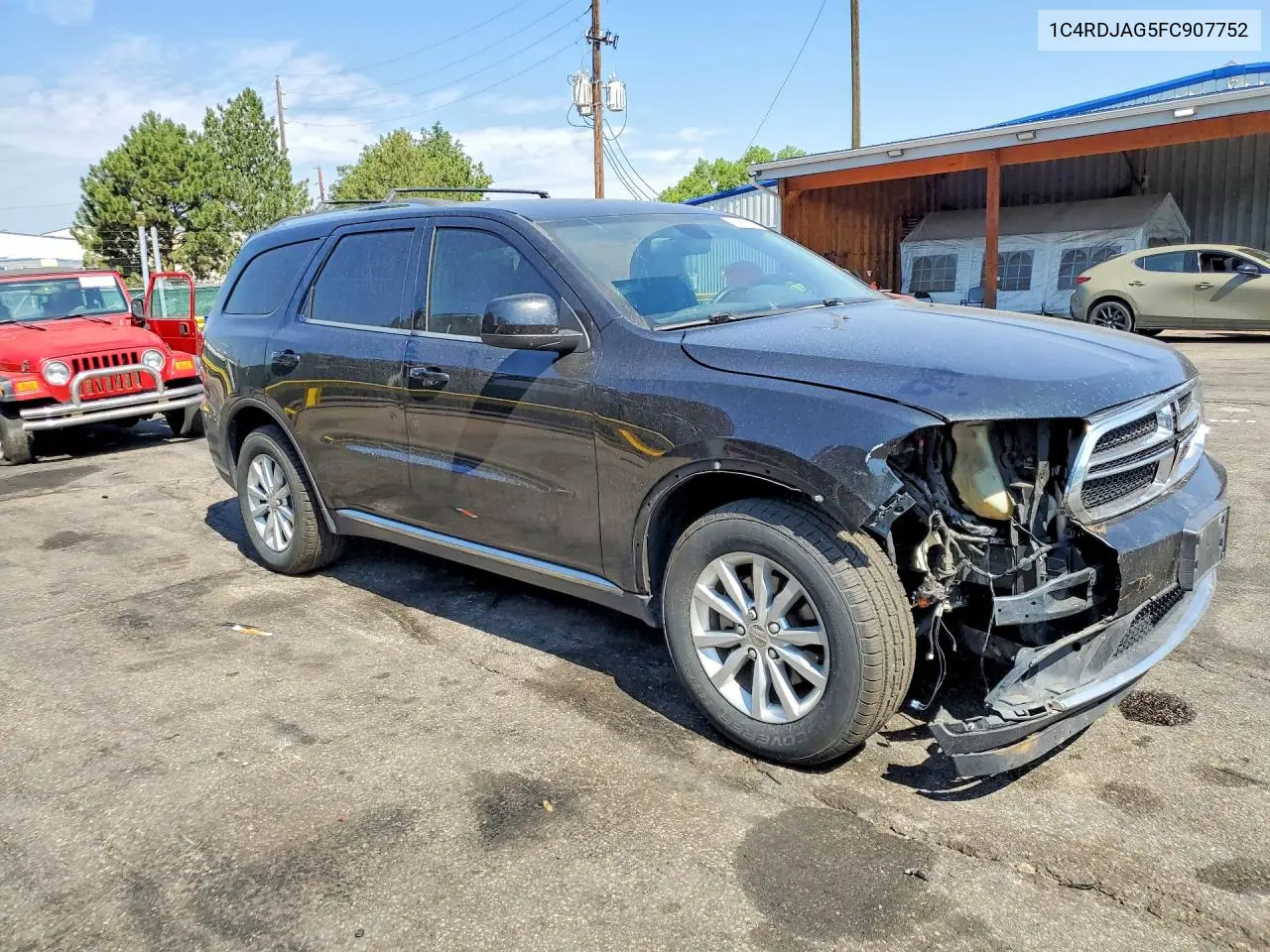 2015 Dodge Durango Sxt VIN: 1C4RDJAG5FC907752 Lot: 61473126