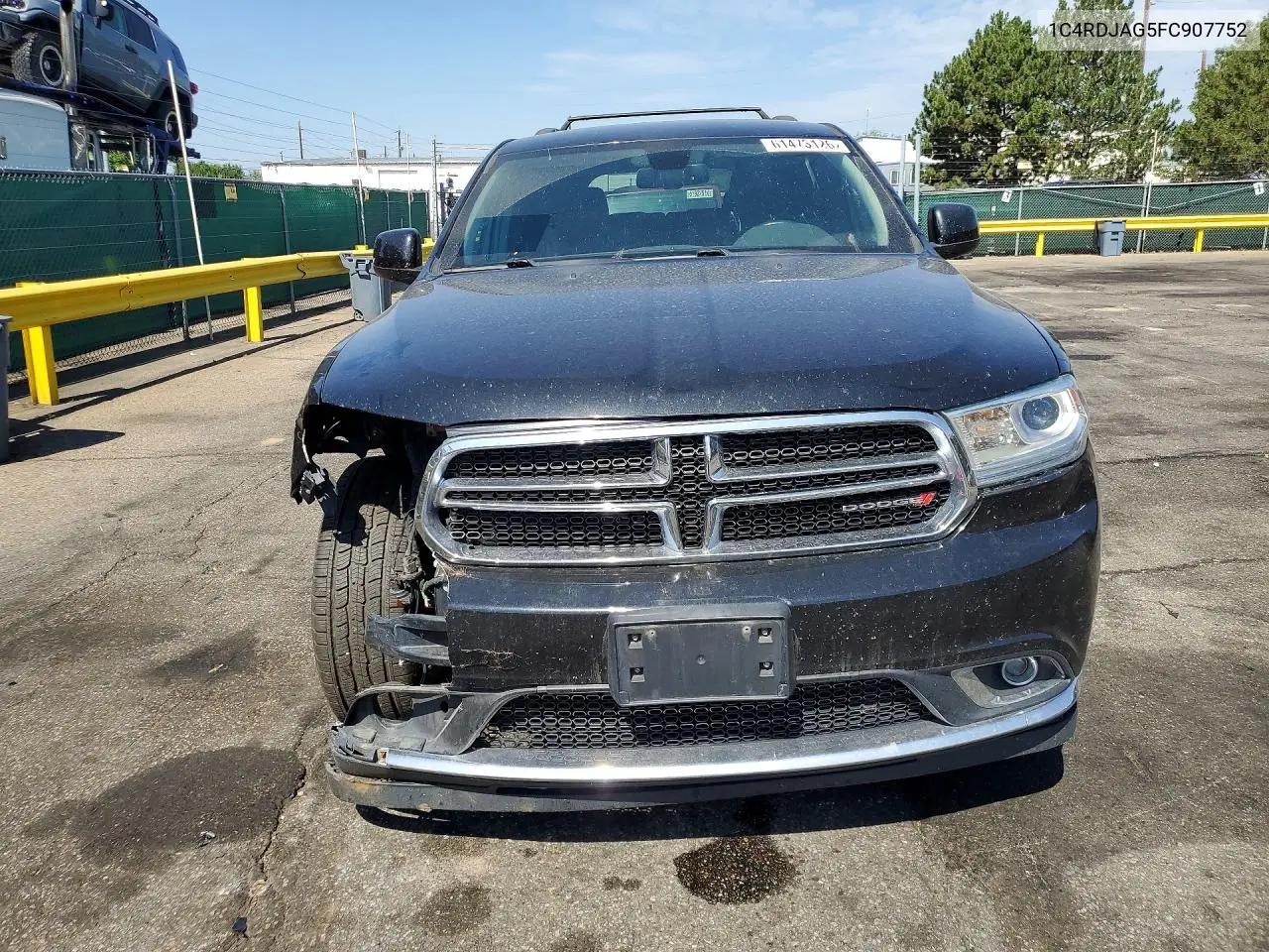 2015 Dodge Durango Sxt VIN: 1C4RDJAG5FC907752 Lot: 61473126