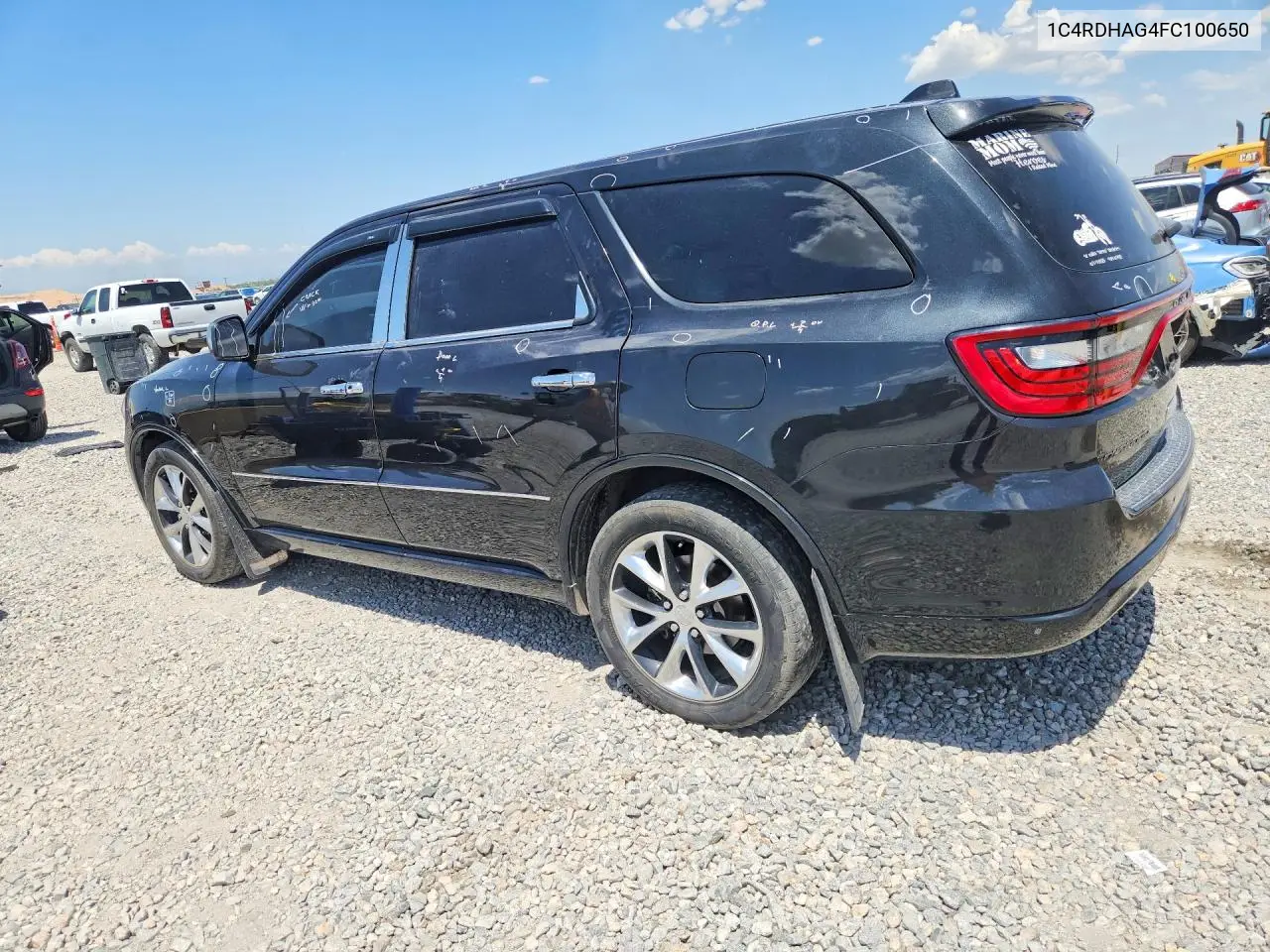 2015 Dodge Durango Sxt VIN: 1C4RDHAG4FC100650 Lot: 61553206
