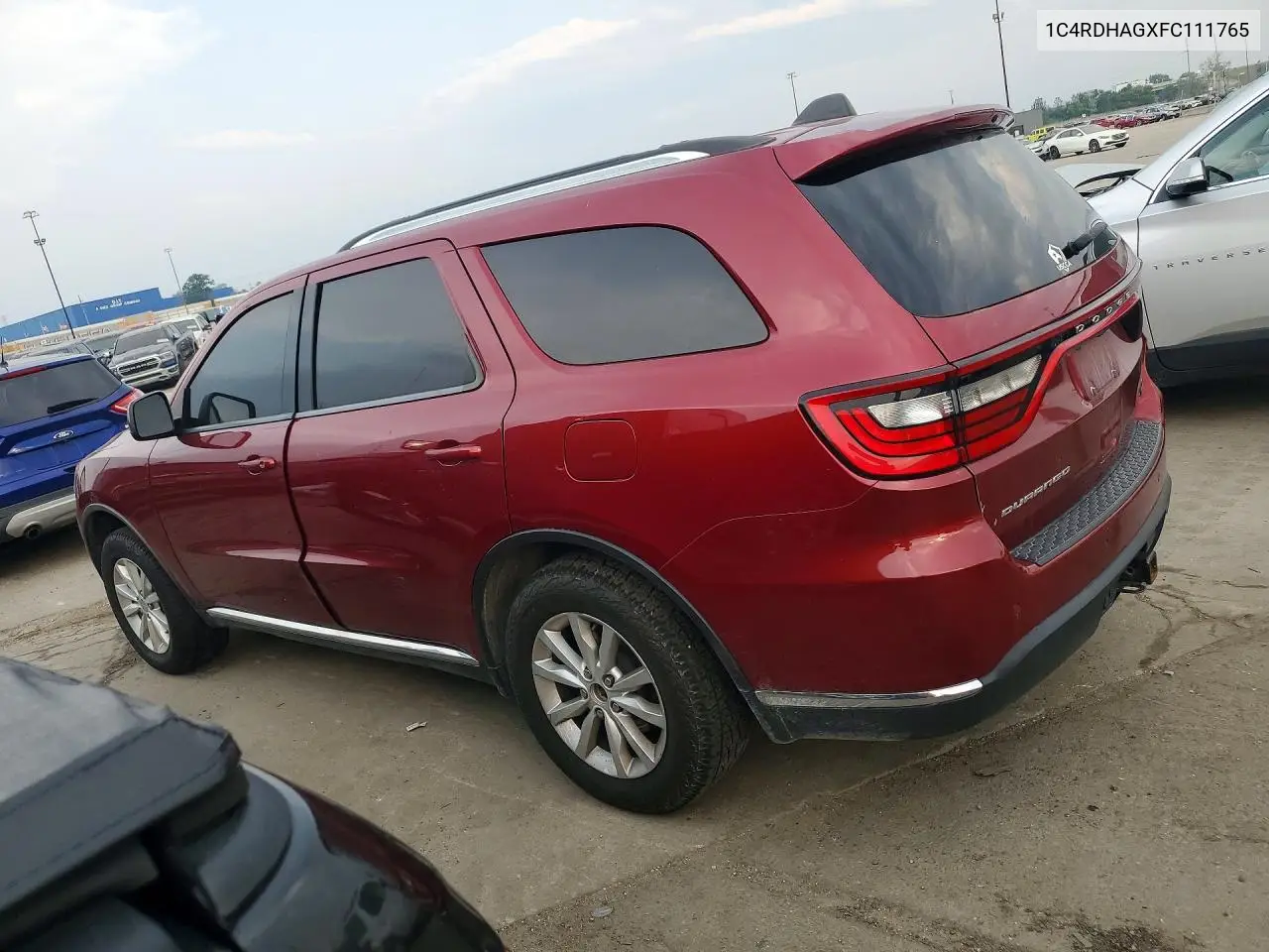 2015 Dodge Durango Sxt VIN: 1C4RDHAGXFC111765 Lot: 61788536