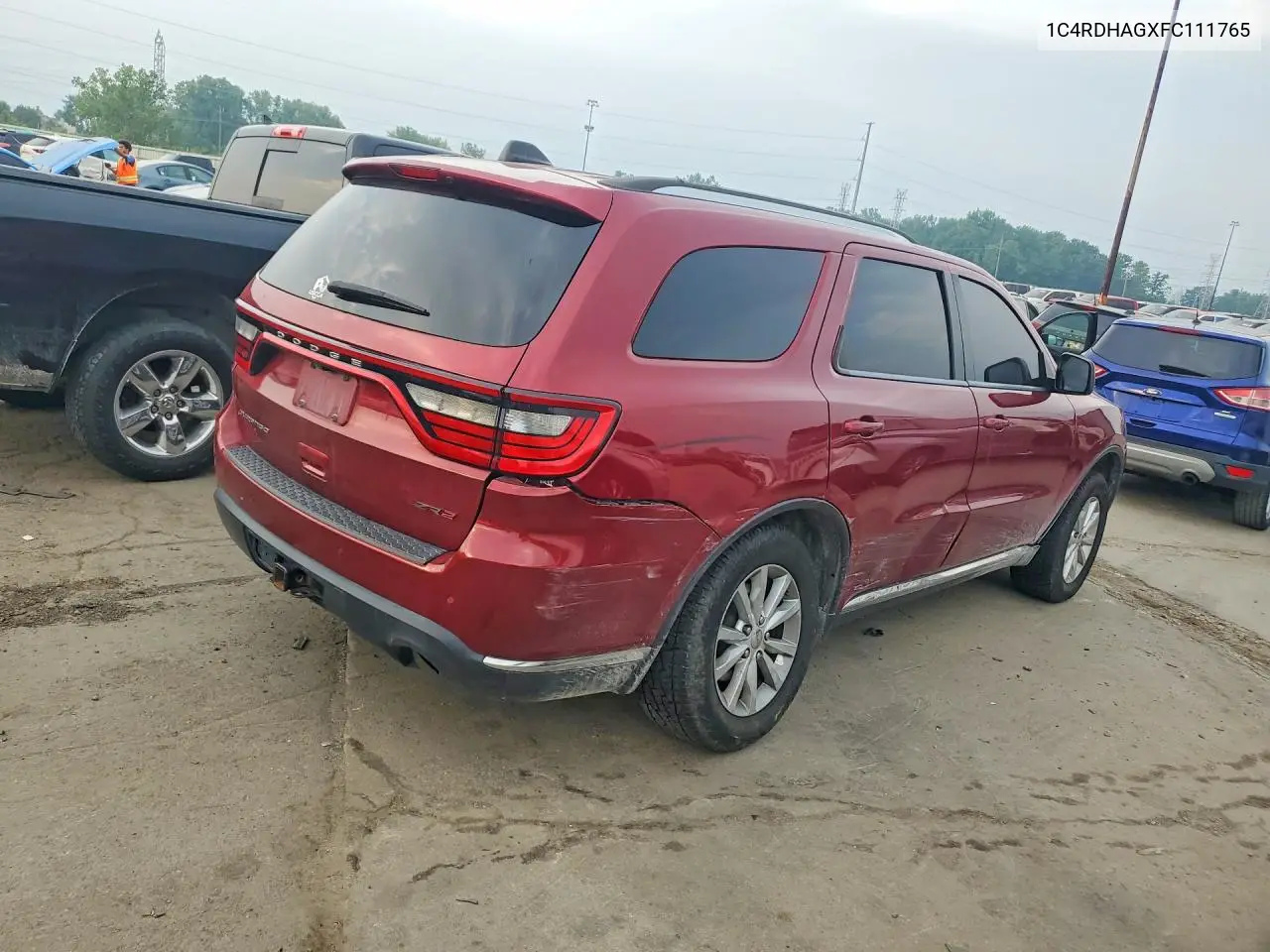 2015 Dodge Durango Sxt VIN: 1C4RDHAGXFC111765 Lot: 61788536